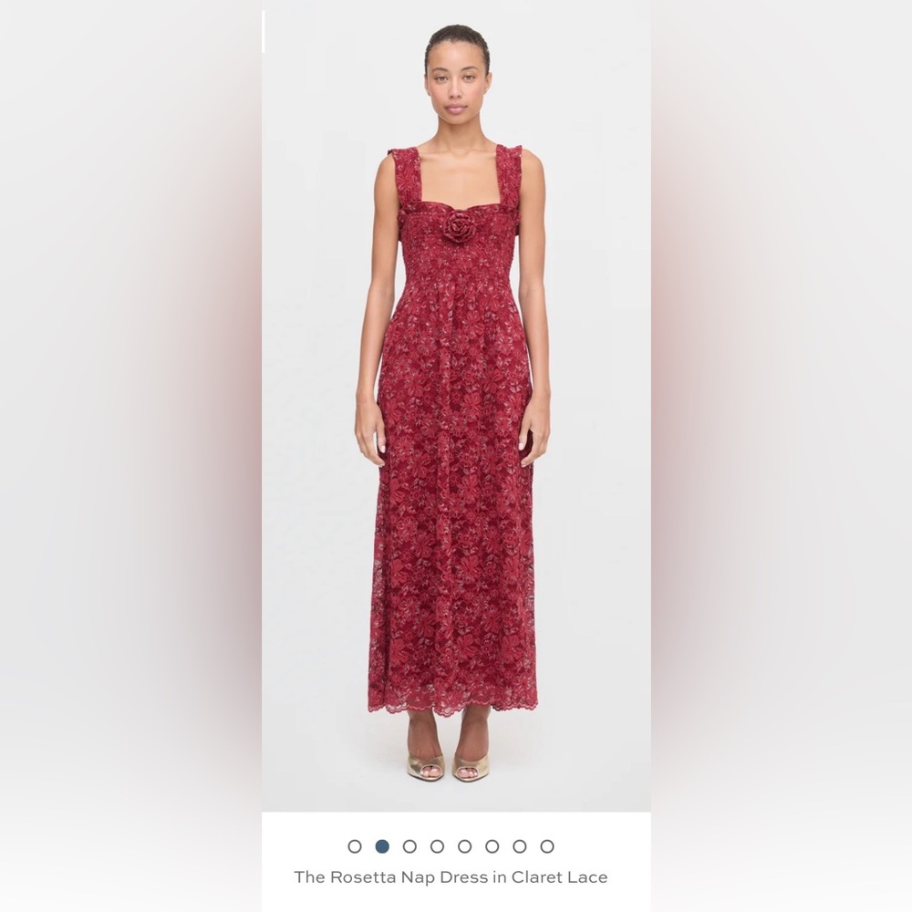 The Rosetta Nap Dress in Claret Lace - hill house